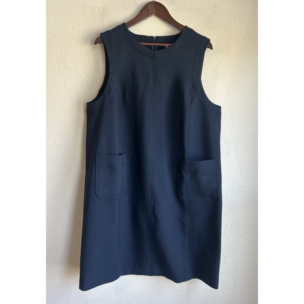 Boden Pocket Navy Blue Shift Dress 16 18L Tall NWT Preppy Pinafore Academia